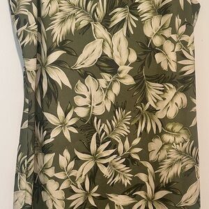 Vintage Green Hawaiian Print Charter Club Dress